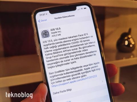 ios 13.5 yenilikleri