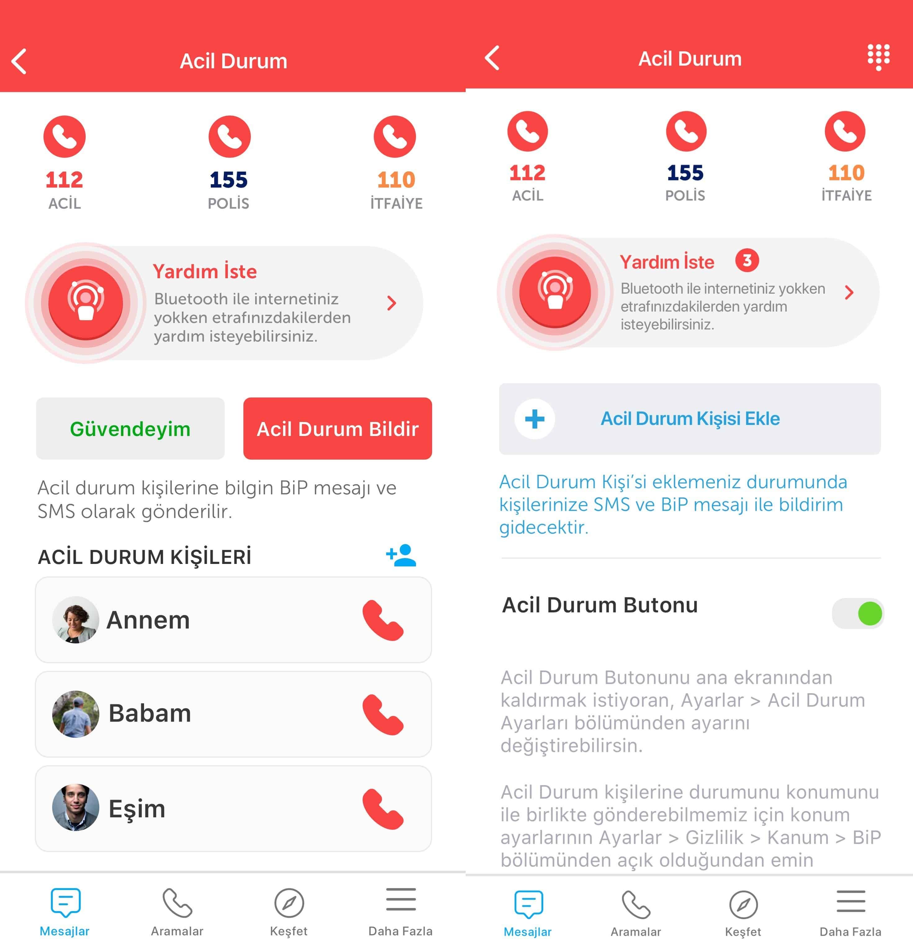 Bip Acil Durum Butonu şimdi Bluet