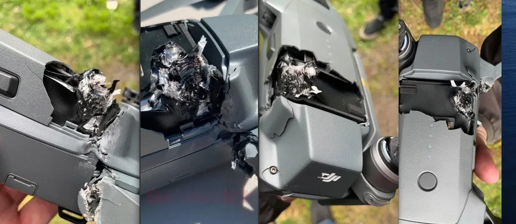 Tüfekle vurulan DJI Mavic Pro havada kalıp sahibine dönmeyi başardı