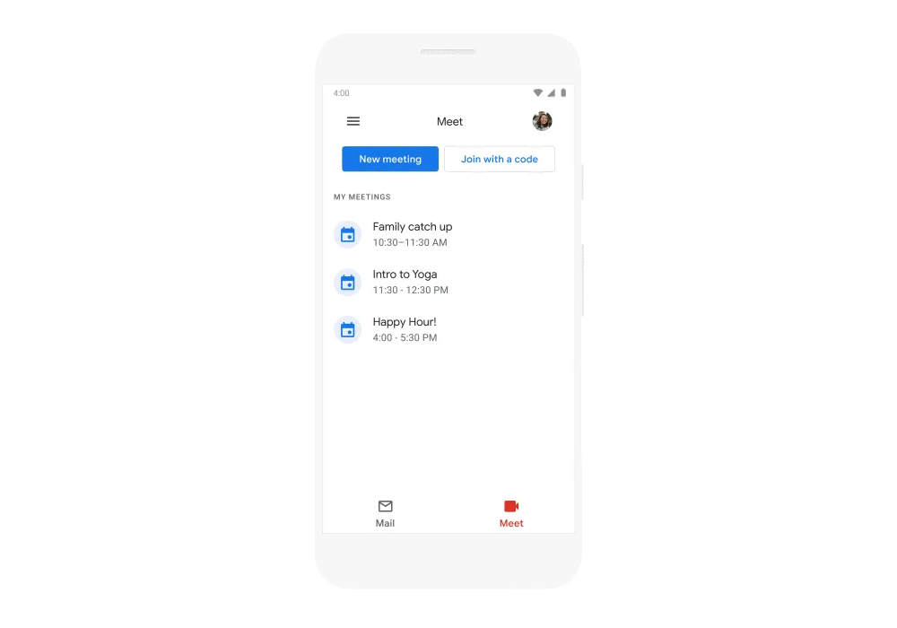 Google Meet Gmail’in mobil uygulamalarında yerini aldı