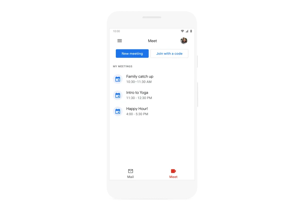 Google Meet Gmail’in mobil uygulamalarında yerini aldı