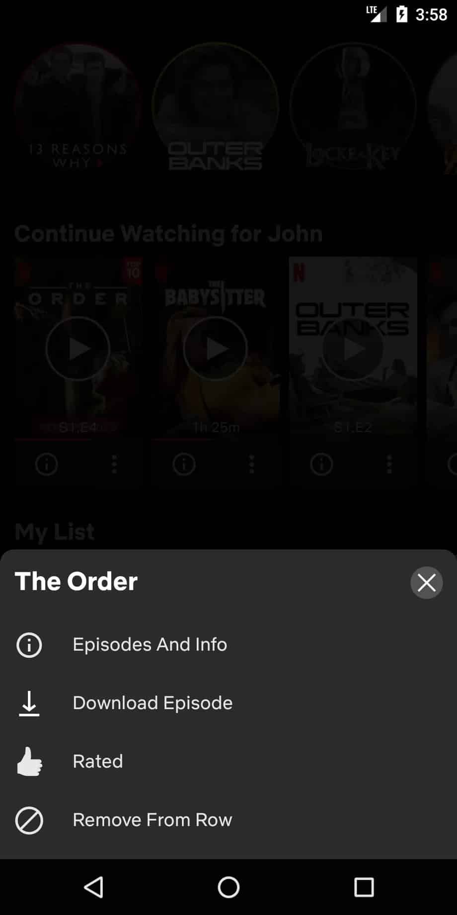 Netflix’te “İzlemeye Devam Et” bölümünden içerik kaldırmak kolaylaşıyor