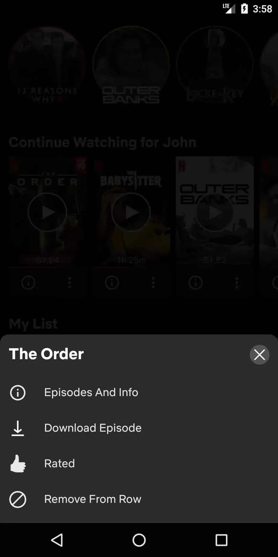 Netflix’te “İzlemeye Devam Et” bölümünden içerik kaldırmak kolaylaşıyor