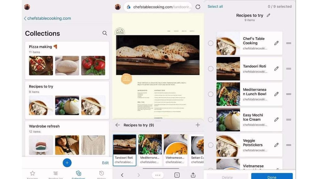 Microsoft Edge iOS ve Android uygulamalarına Koleksiyonlar geliyor