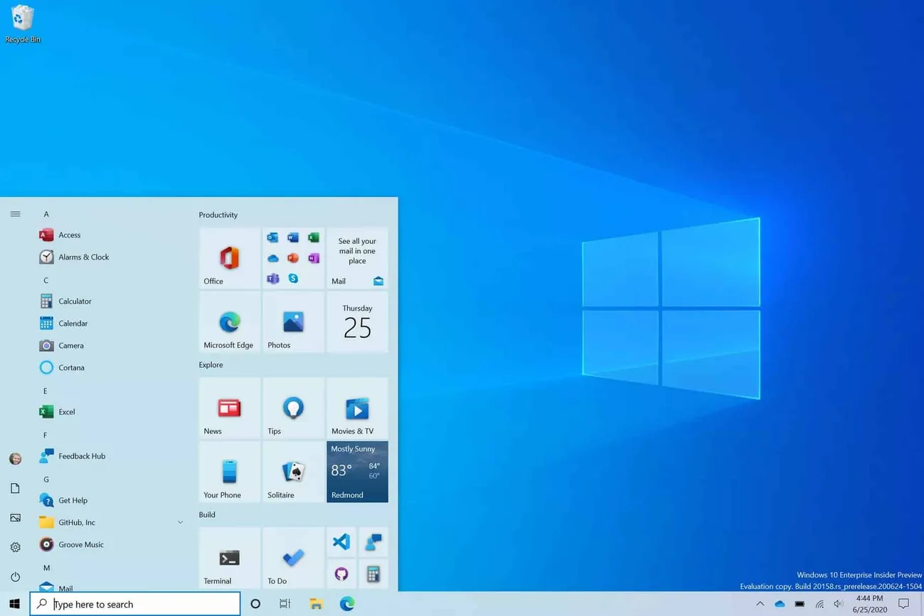 Microsoft yeni Başlat menü tasarımını ve güncellenen Alt-Tab işlevini ilk kez gösterdi