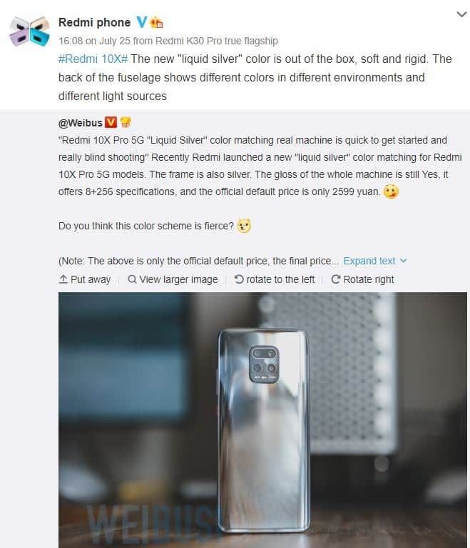 Redmi K30 Pro 5G ve Redmi 10X Pro 5G için yeni renk seçenekleri