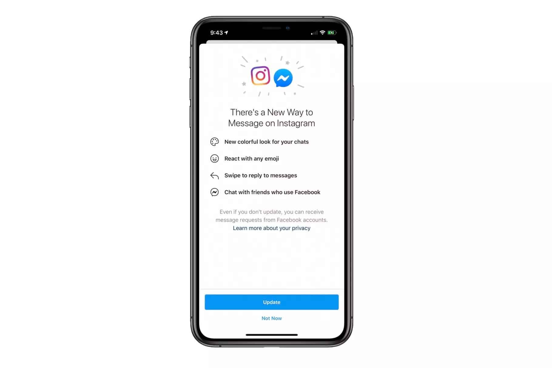 Facebook Instagram ve Messenger sohbetlerini birleştirmeye başladı