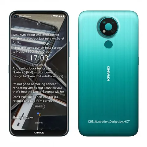 Nokia 3.4 yeni sızıntıda farklı bir renk seçeneğiyle görülüyor