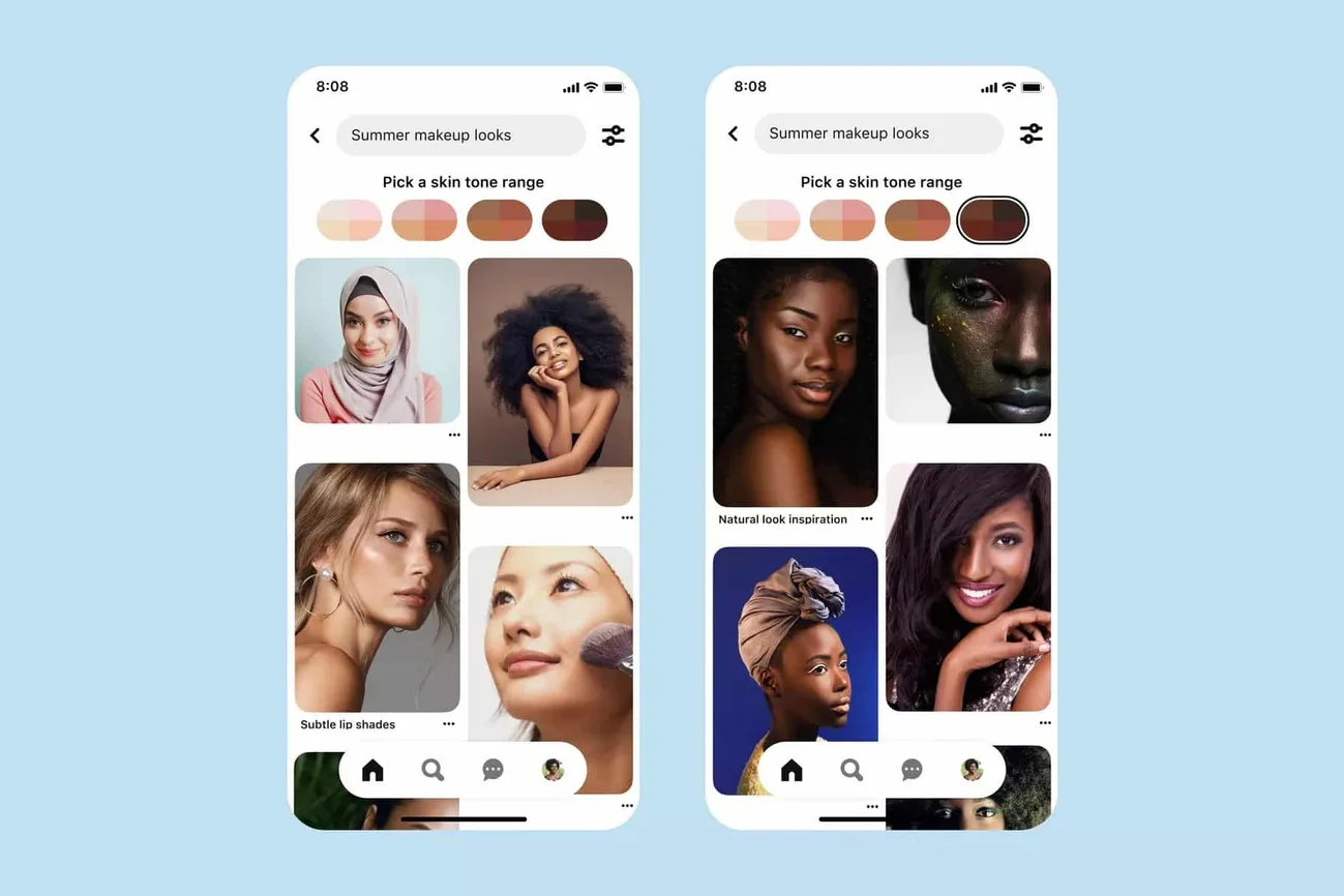 Pinterest cilt rengi arama özelliğini geliştirdi ve yeni ülkelere açtı