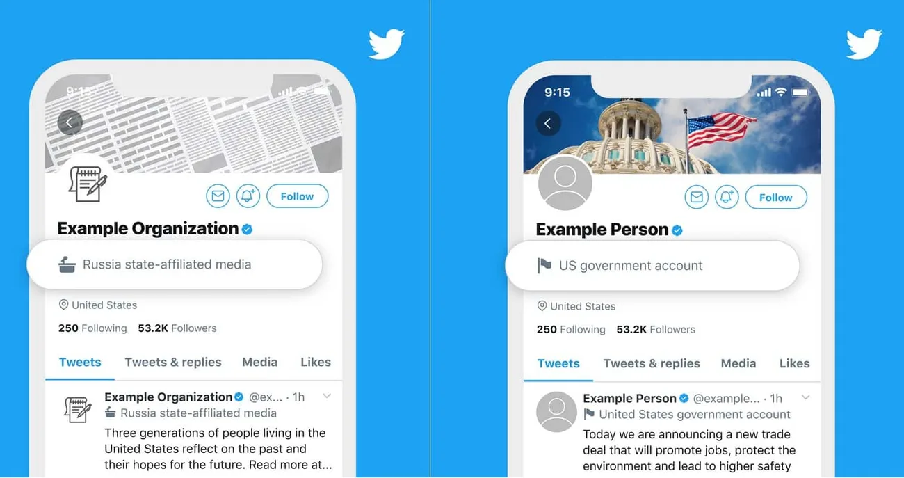 Twitter’dan devlet yetkilileri ve medya kuruluşları için özel etiket