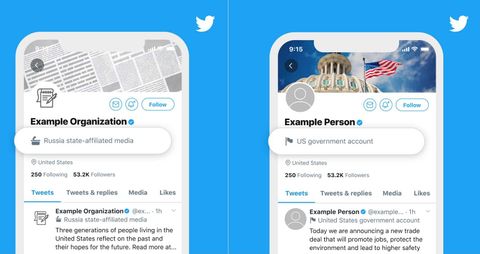 Twitter'dan devlet yetkilileri ve medya kuruluşları için özel etiket