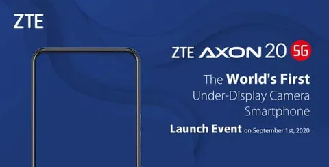 Ekran içi ön kamerayla gelecek ZTE Axon 20 5G’nin tanıtım tarihi belli oldu