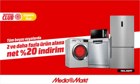 MediaMarkt CLUB üyeleri için kaçırılmayacak beyaz eşya fırsatı