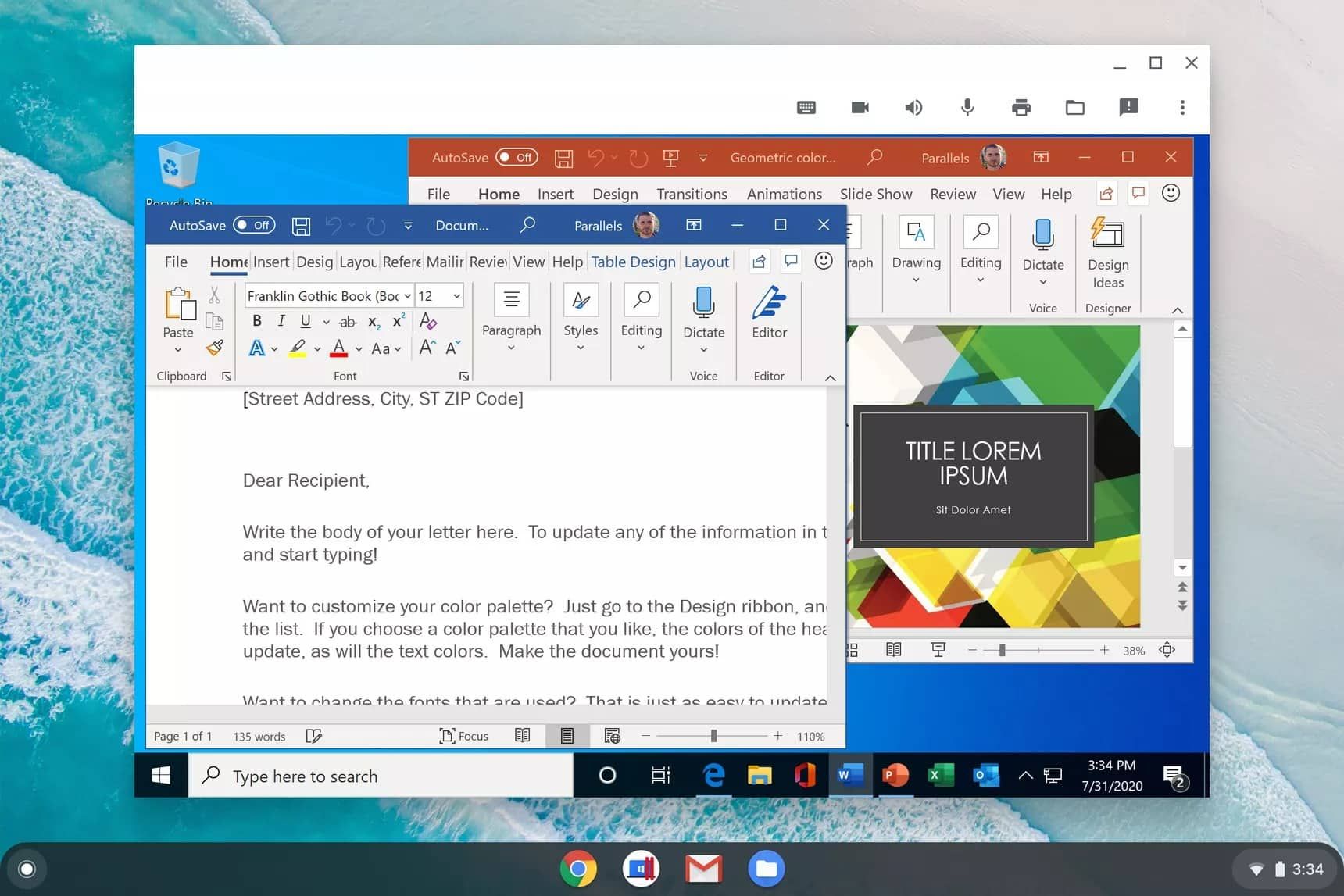 Windows uygulamaları Parallels Desktop ile Chromebook’larda