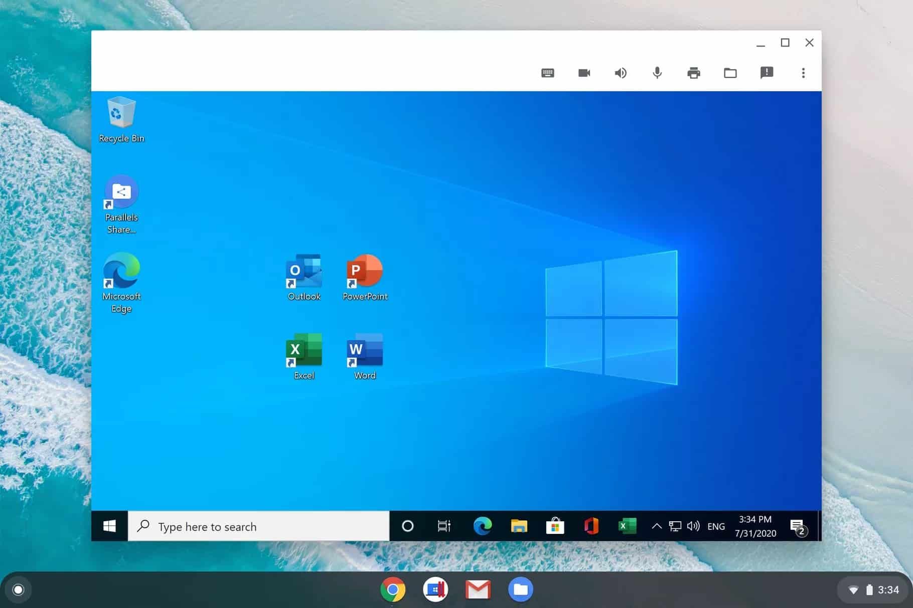 parallels desktop windows chrome