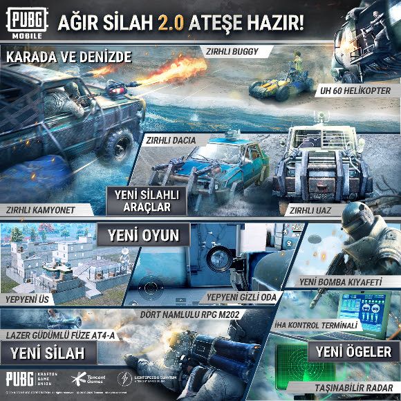 PUBG Mobile Ağır Silah Modu 2.0 yeni özellikleri oyuncularla buluşturuyor