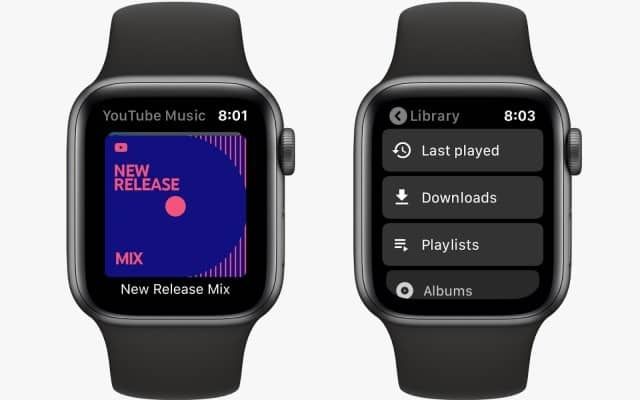youtube music apple watch