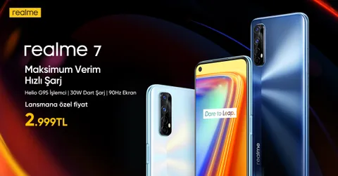 64 megapiksel kameralı ve 90 Hz ekranlı Realme 7 indirimli fiyatıyla Türkiye’de