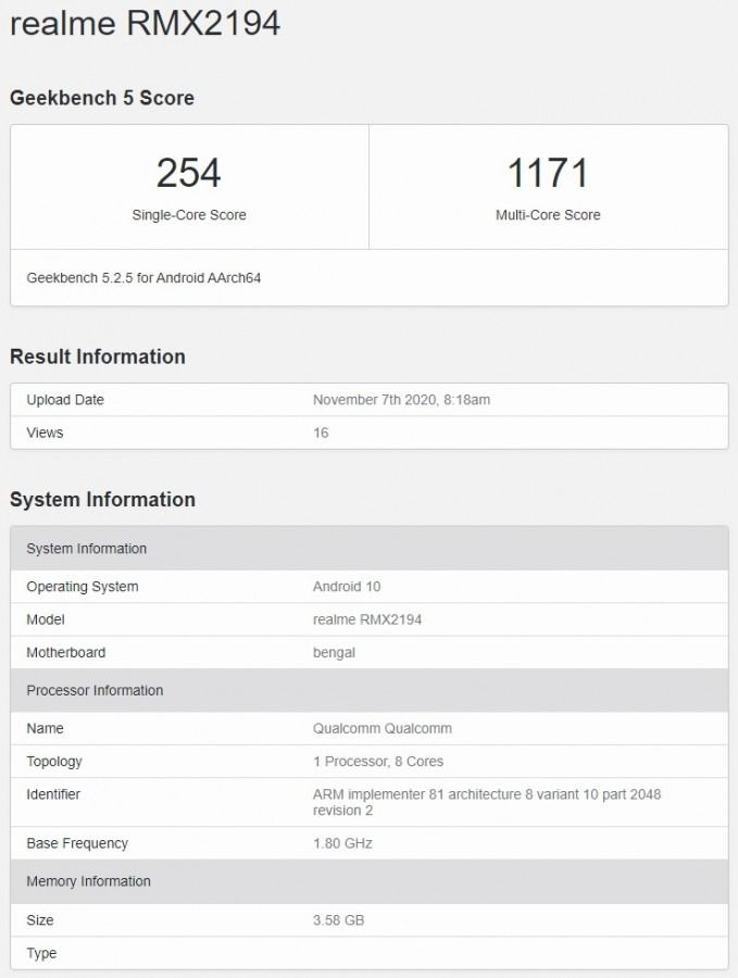 realme snapdragon 460