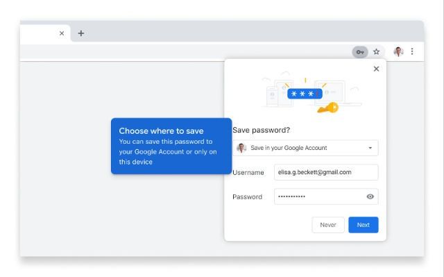 Google Chrome’da saklanan şifrelere eş zamanlama olmadan erişilebilecek
