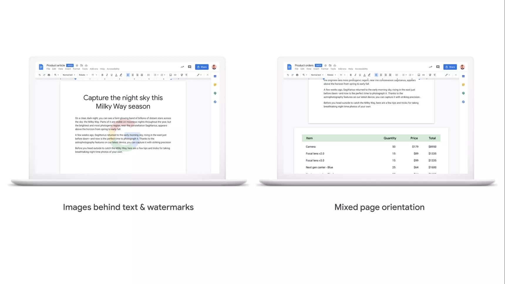 gmail dokümanlar sayfa düzenleme