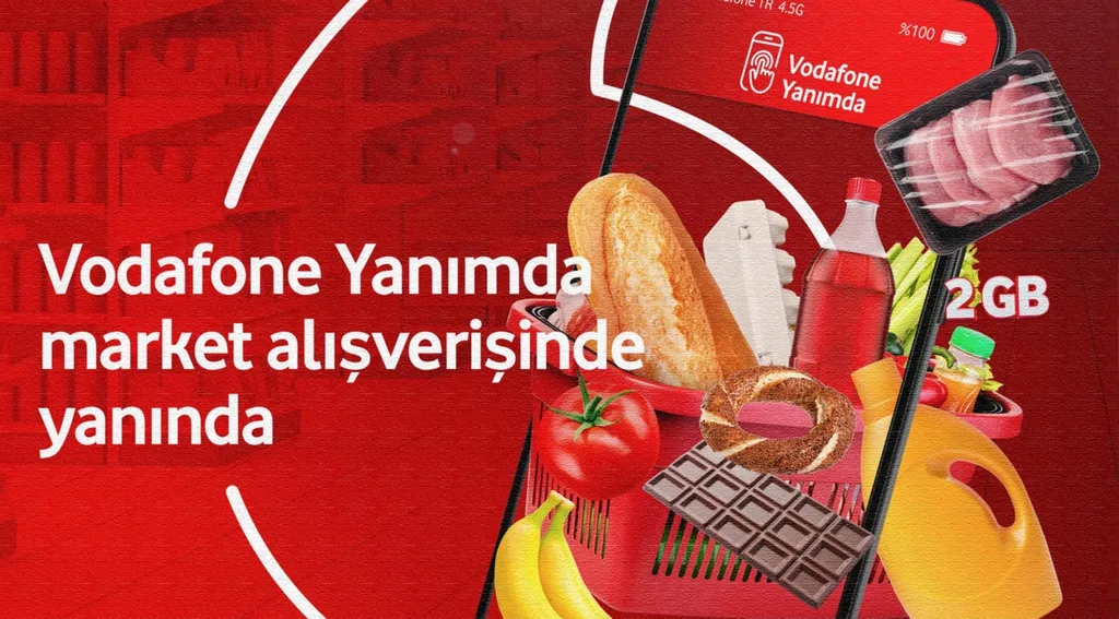 Vodafone Süpermarket Yanımda ile GB kazanarak alışveriş imkanı