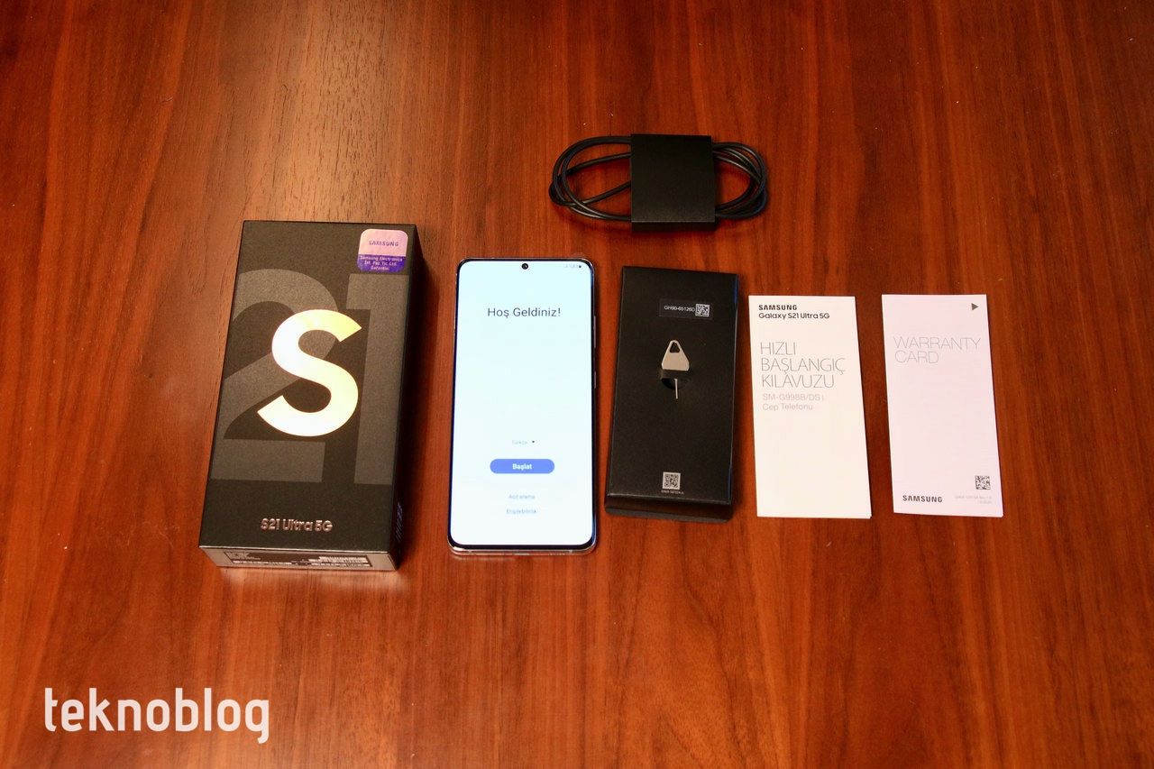 galaxy s21 ultra kutu içeriği