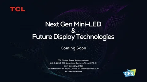 TCL CES 2021 etkinliğinde mini LED TV’lerini tanıtacak