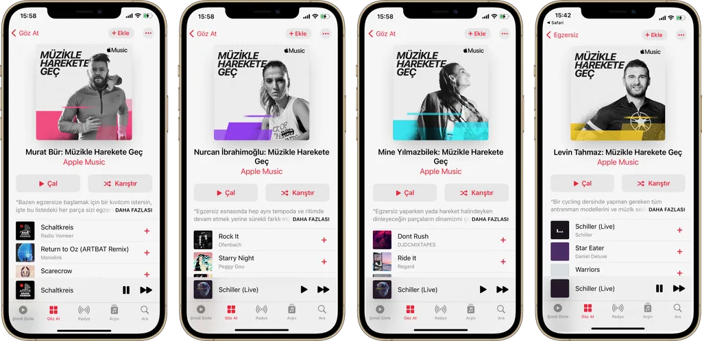 Apple Music’te spor yapanlar için özel “Müzikle Harekete Geç” çalma listeleri