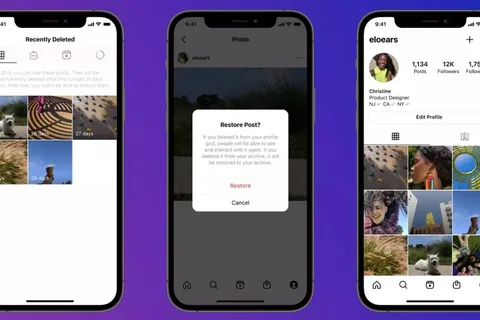 Instagram silinen fotoğrafları geri getirme imkanı sunuyor
