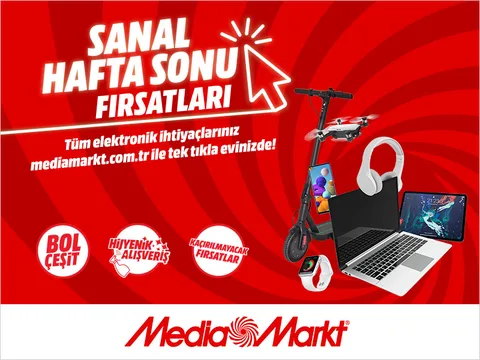 Sanal hafta sonu fırsatları mediamarkt.com.tr’de, tek tıkla evinizde
