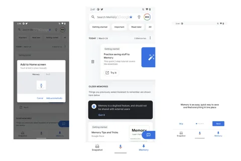 Google Memory ile Asistan içinde her şeyi kaydetmenize izin verecek