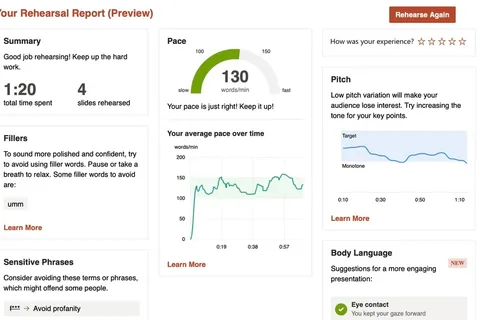 Microsoft PowerPoint sunum provası yapmaya yardımcı olacak