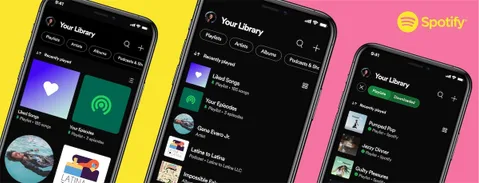 Spotify mobil uygulamalarında “Kitaplığın” bölümünün tasarımını yeniliyor