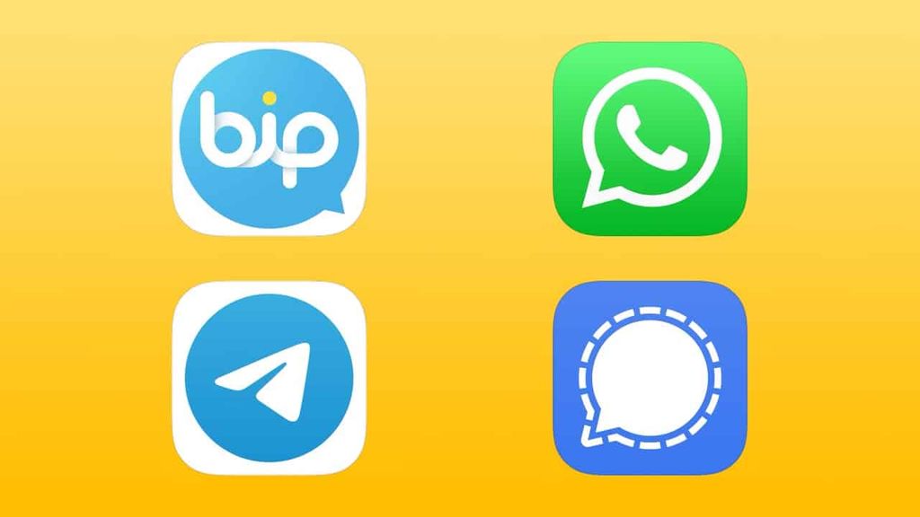 bip whatsapp telegram signal