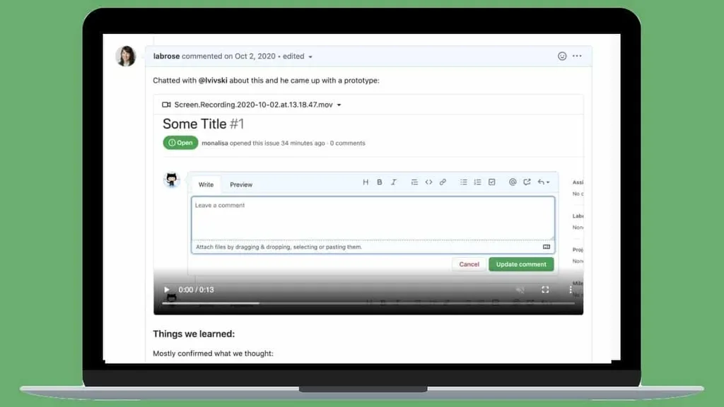 GitHub’dan geliştiriciler için kullanışlı video yükleme özelliği