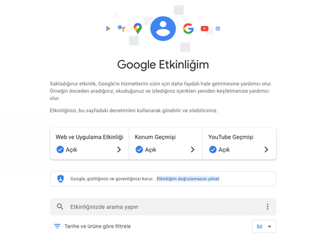 google web ve etkinlik