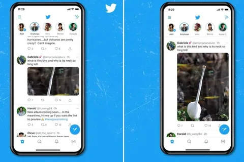 Twitter mobil uygulamalarında resimleri kesmeden gösteriyor