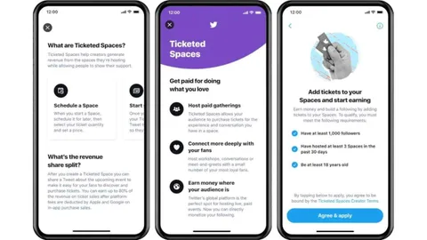 Twitter Spaces içinde biletli etkinlik yapma imkanı sunuyor