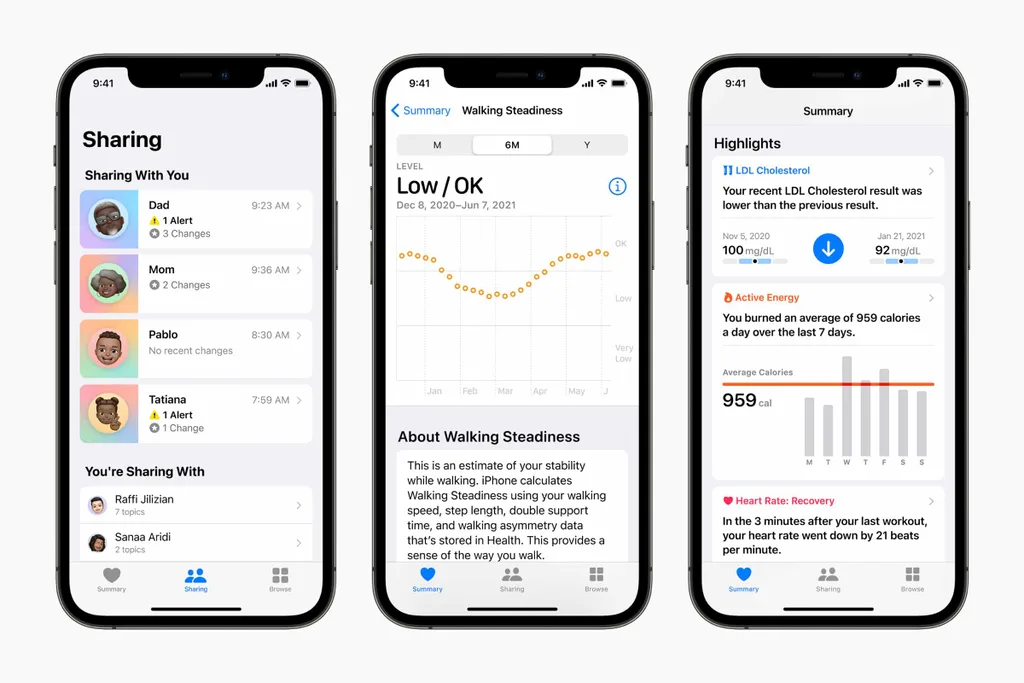 Apple Sağlık alanında önemli araçlar ve paylaşım özellikleri sunuyor
