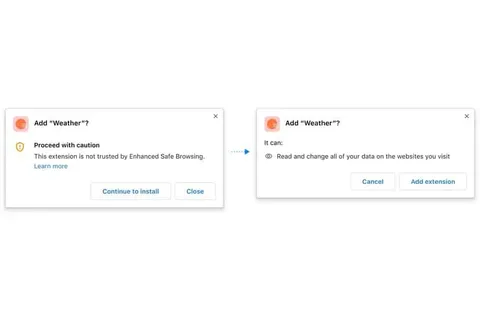 Chrome yakında bir uzantı yüklerken sizi daha detaylı biçimde uyaracak