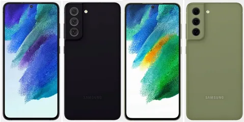 Galaxy S21 FE taslakları farklı renk seçeneklerini gösteriyor