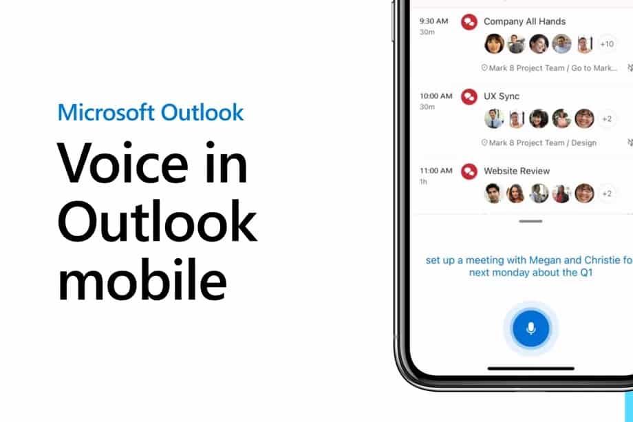 Microsoft Outlook iOS uygulaması için yeni ses özellikleri