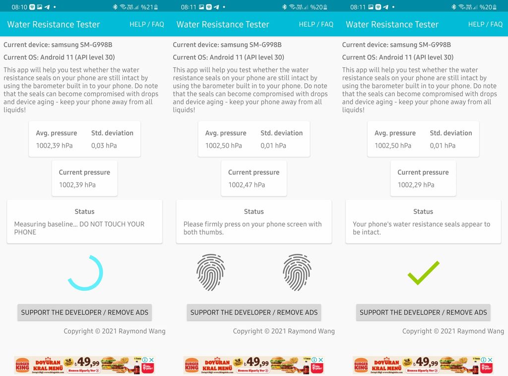 android suya dayanıklılık