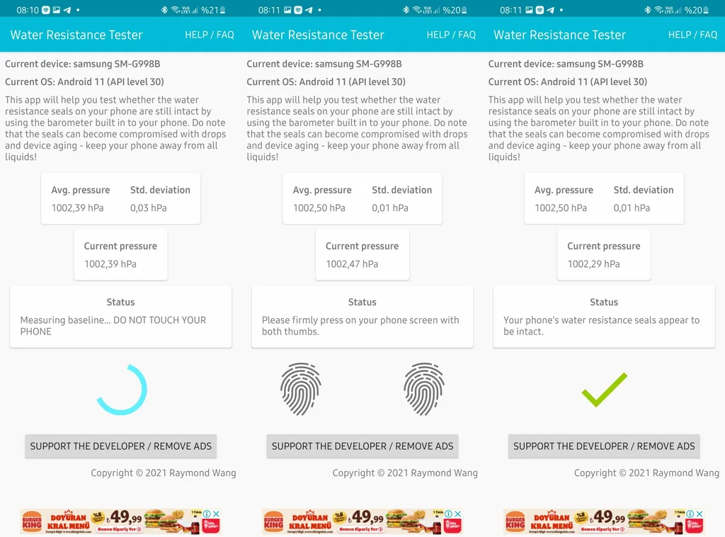 Android telefonunuzun suya dayanıklılığını bu uygulama ile test edin
