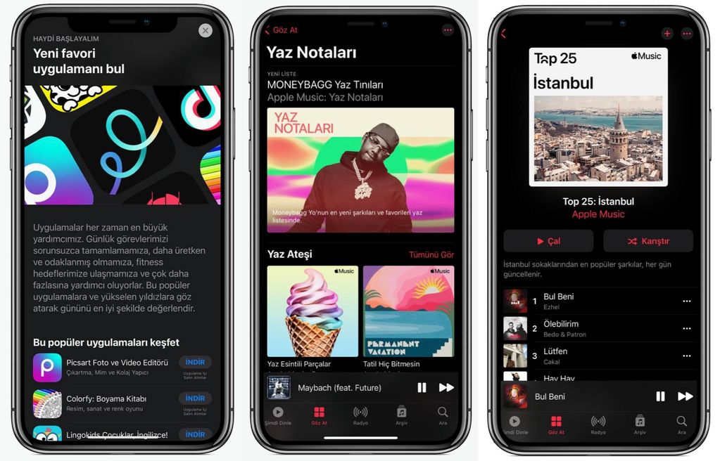 apple yaz için uygulama oyun podcast müzik tavsiyeleri
