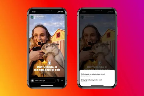 Instagram hikayeleri içindeki metinler için otomatik çeviri özelliği geldi