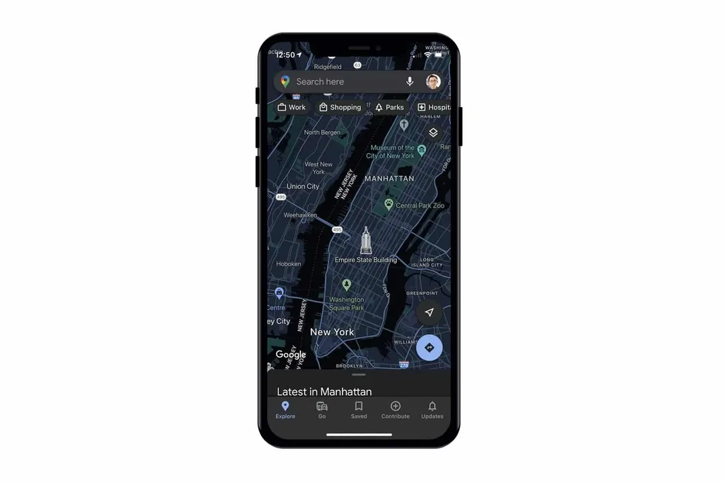 Google Haritalar iOS uygulamasına karanlık mod ve yeni araç takımı