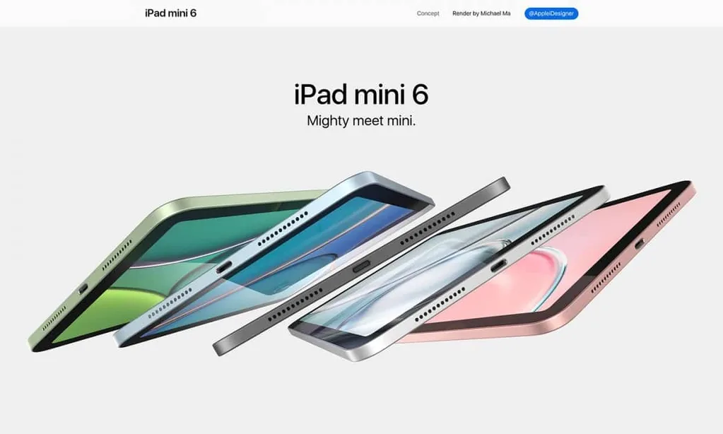 iPad mini 6 görselleri farklı renk seçeneklerini gösteriyor