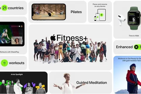 Apple Fitness Plus için grup egzersizi ve pilates desteği